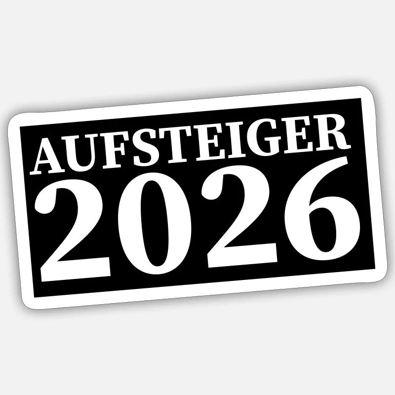 aufsteiger_2026 - Sticker Größe S (10 x 10 cm) - Mattweiß