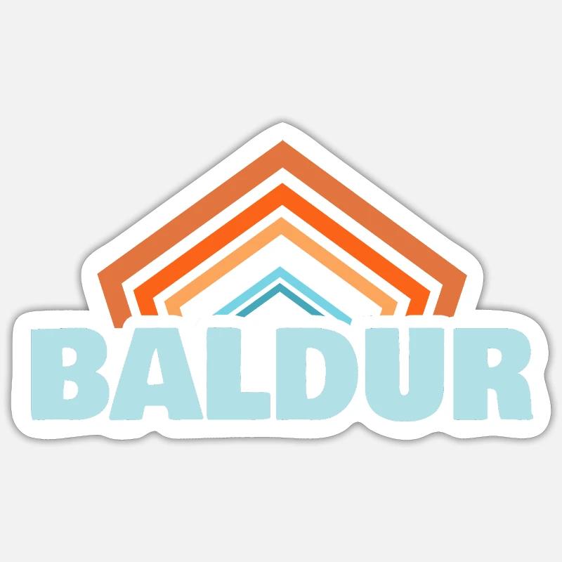 Baldur - Sticker Größe S (10 x 10 cm) - Mattweiß