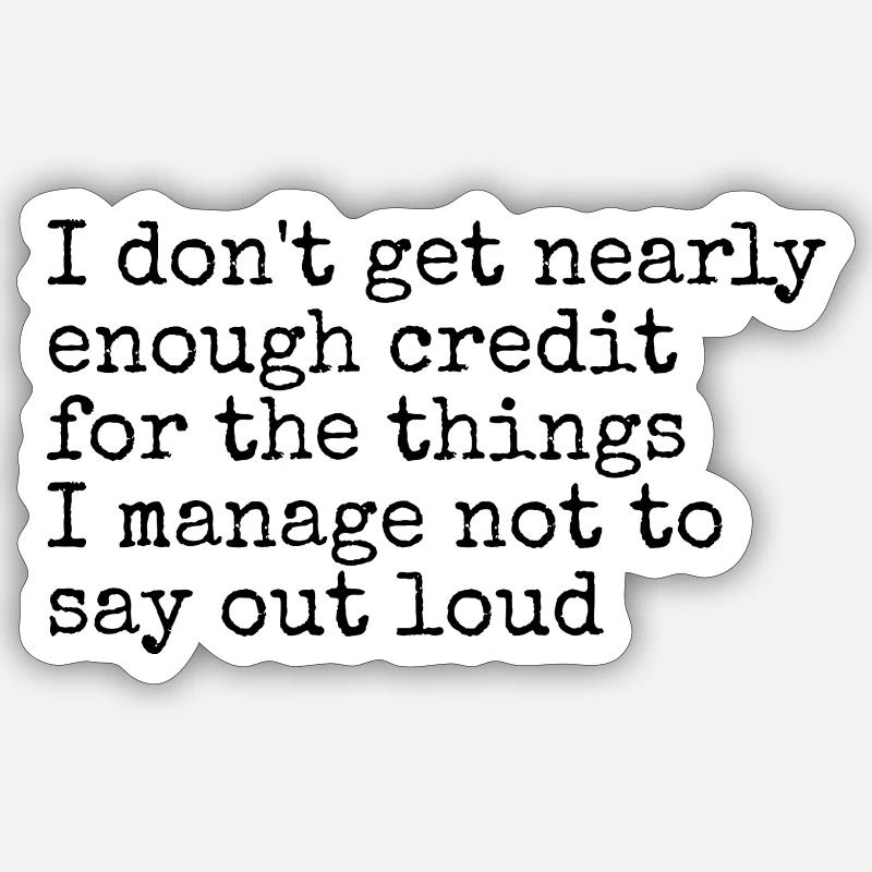 Humor, Sarcasm, Silent Thoughts - Sticker size S (10 x 10 cm) - white matte