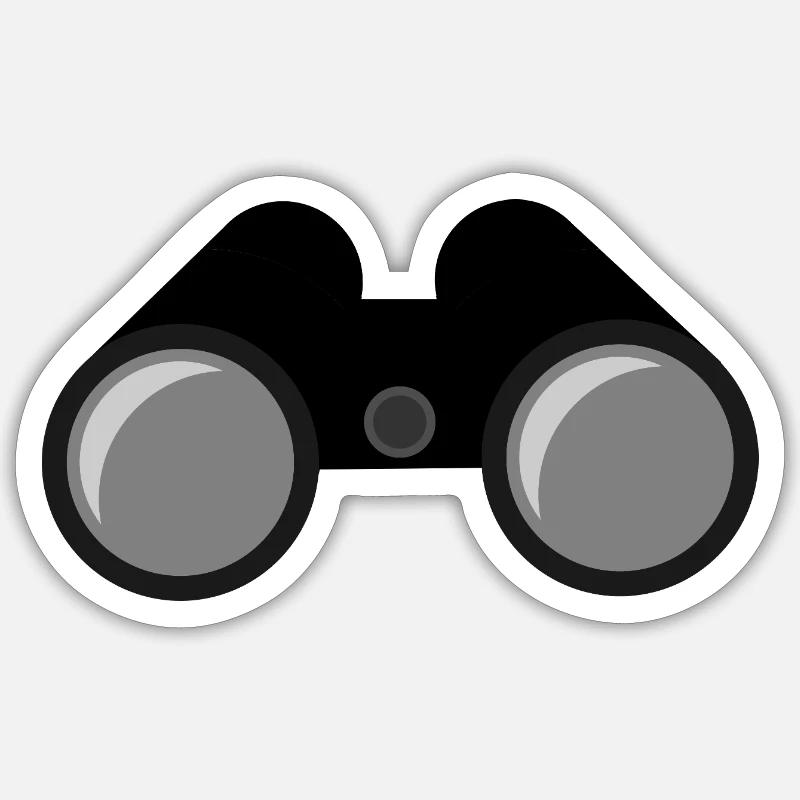 Binoculars - Sticker size S (10 x 10 cm) - white matte