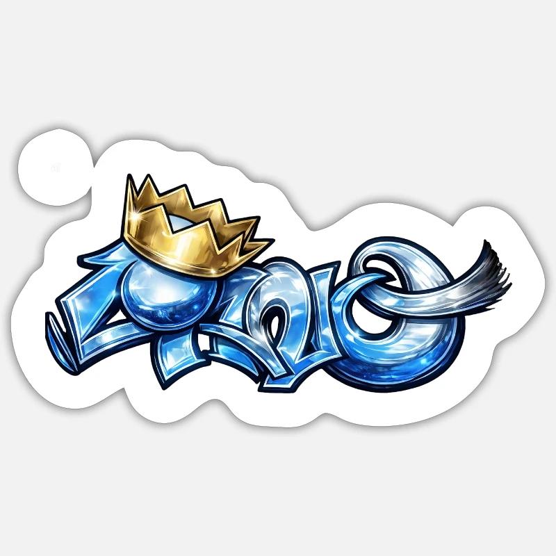 Cano blue - Sticker size S (10 x 10 cm) - white matte