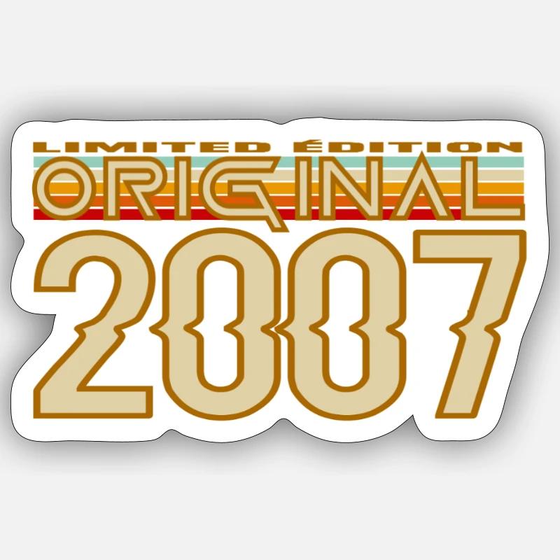 Original 2007 Retro Gold - Sticker size S (10 x 10 cm) - white matte