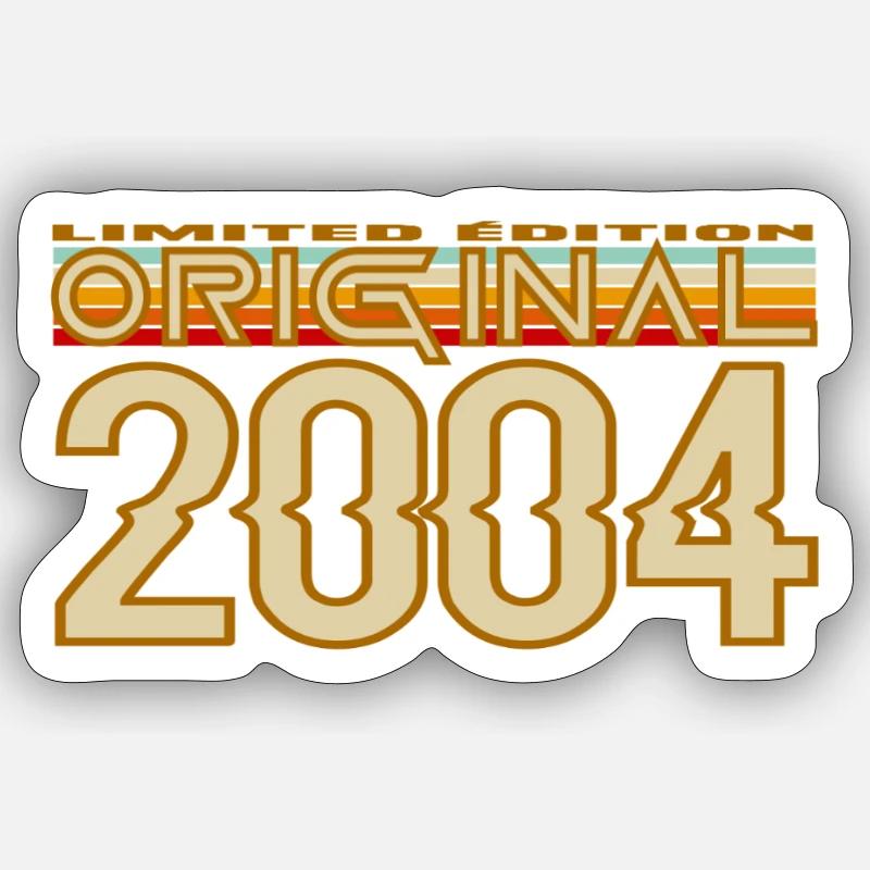 Original 2004 Retro - Sticker taille S (10 x 10 cm) - blanc mat