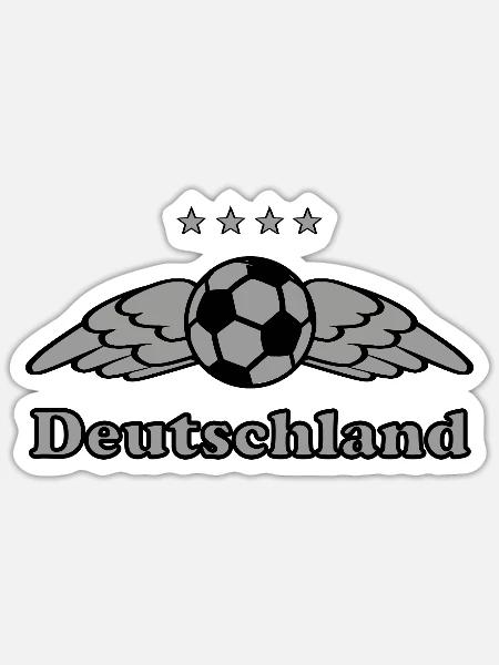 Germany Football Fans - Sticker Größe S (10 x 10 cm) - Mattweiß