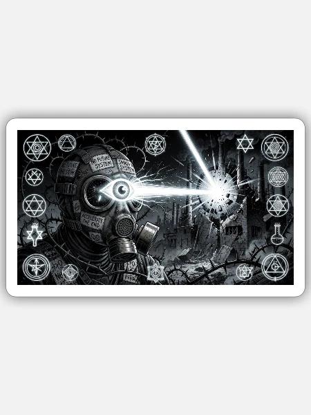 Alchemie des Kollapses - Sticker Größe S (10 x 10 cm) - Mattweiß
