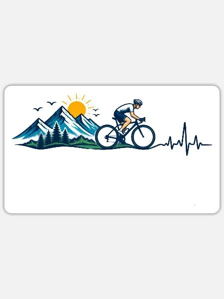 Outdoor-Mountainbiken - Sticker Größe S (10 x 10 cm) - Mattweiß