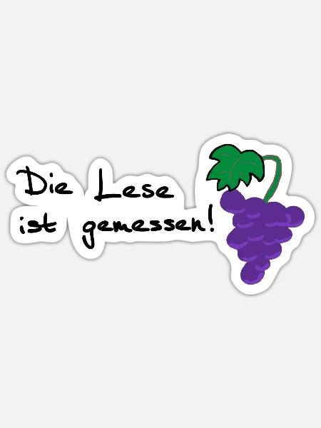 Die Lese ist gemessen! - Sticker Größe S (10 x 10 cm) - Mattweiß