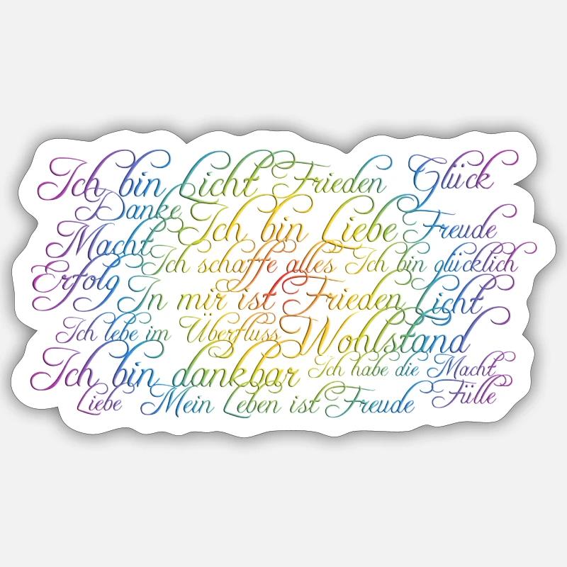 Affirmation 2 - Sticker size S (10 x 10 cm) - white matte