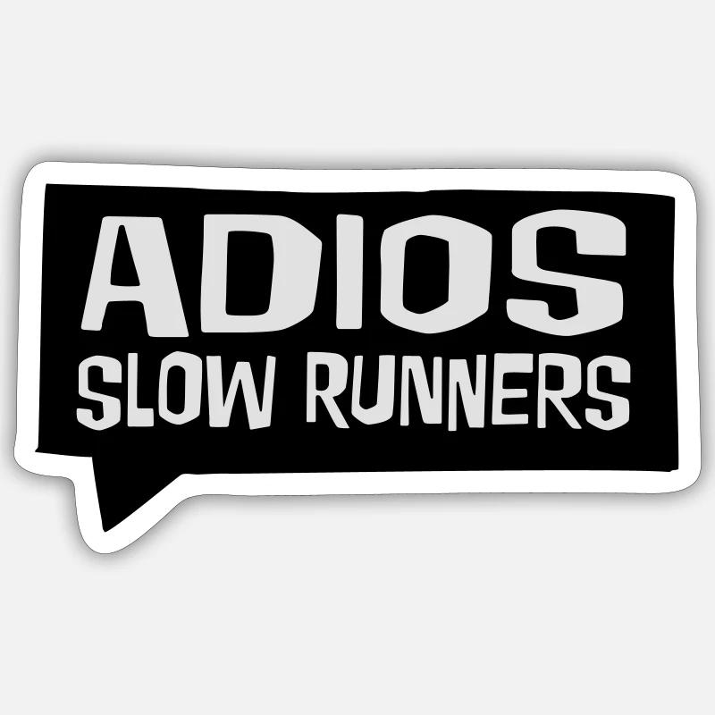 courir - Sticker taille S (10 x 10 cm) - blanc mat