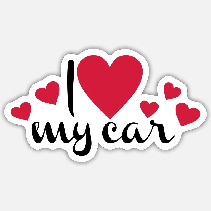 Auto - Sticker Größe S (10 x 10 cm) - Mattweiß