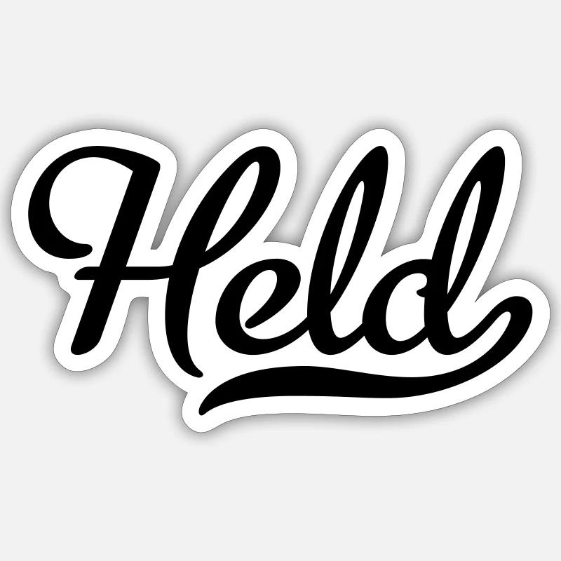 Held Sticker Größe S (10 x 10 cm)