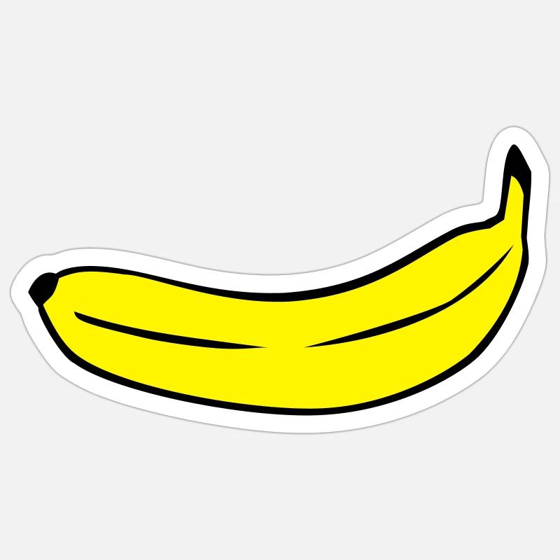 Banane - Sticker Größe S (10 x 10 cm) - Mattweiß