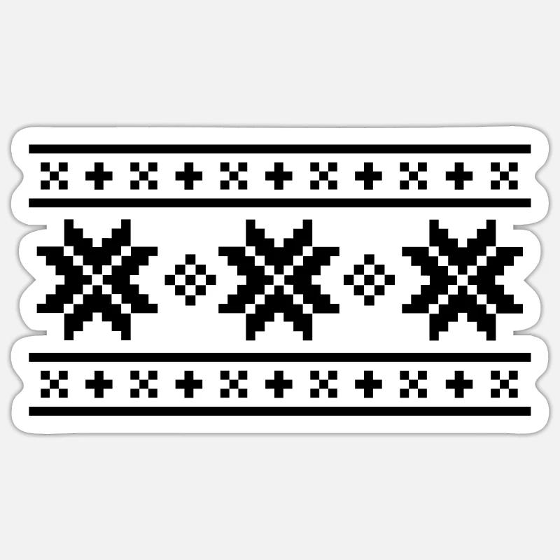 Norweger-Muster (Winter) 02.0 Sticker Größe S (10 x 10 cm)