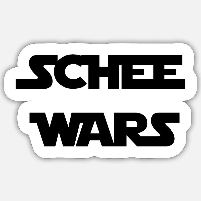 Schee Wars - Star Wars Parodie - Vector Sticker Größe S (10 x 10 cm)