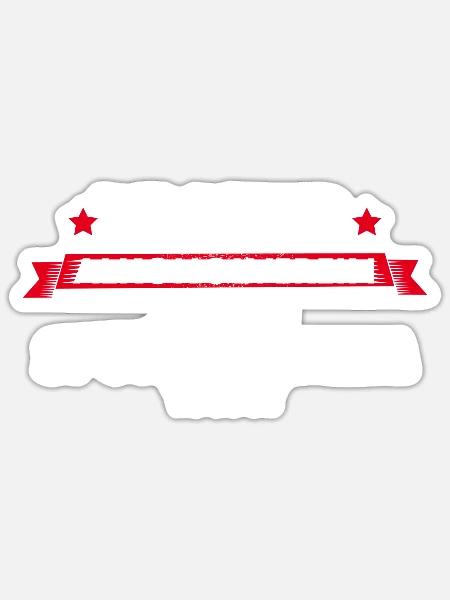 Sportverein Teamshirt - Sticker Größe S (10 x 10 cm) - Mattweiß