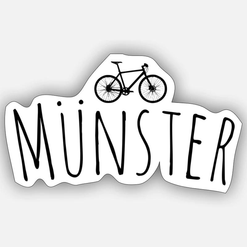 Bicycle Munster - Sticker size S (10 x 10 cm) - white matte