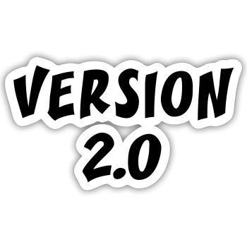 Version 2.0 - Sticker size S (10 x 10 cm) - white matte - Front
