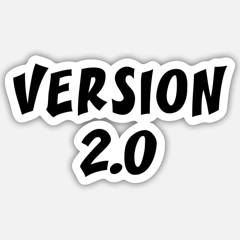 Version 2.0 - Sticker taille S (10 x 10 cm) - blanc mat