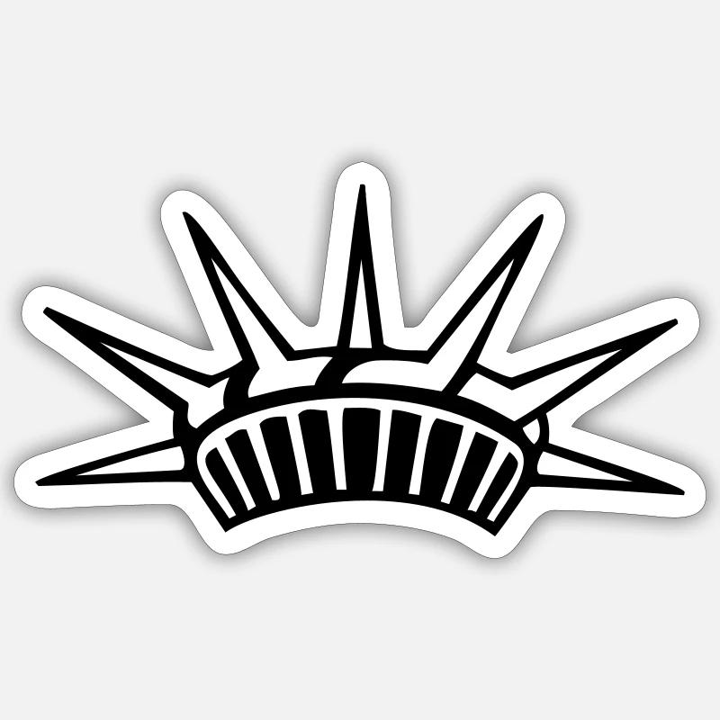 Krone der Freiheitsstatue Sticker Größe S (10 x 10 cm)