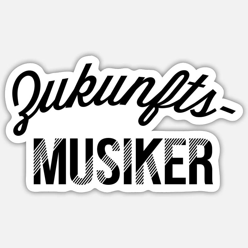 Zukunftsmusiker - Sticker Größe S (10 x 10 cm) - Mattweiß