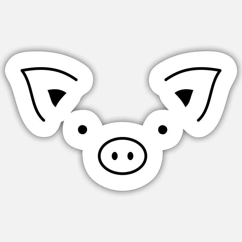 Pig sow piglets Sticker size S (10 x 10 cm)