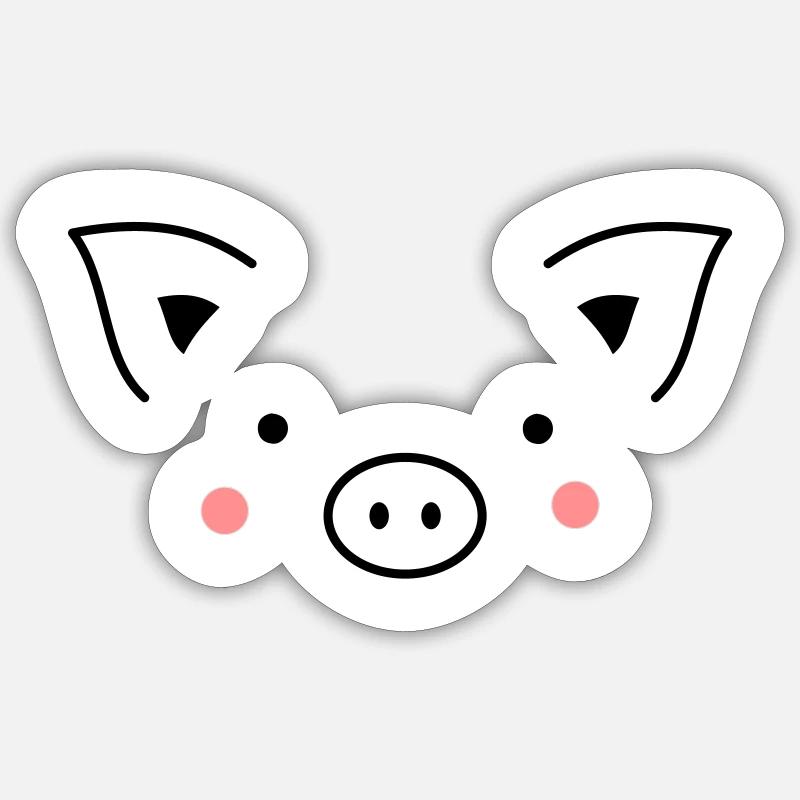 Cochon Sticker taille S (10 x 10 cm)