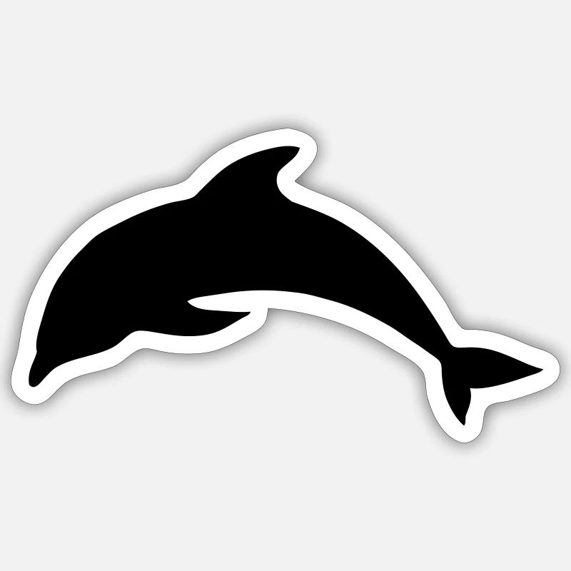 dolphin Sticker size S (10 x 10 cm)