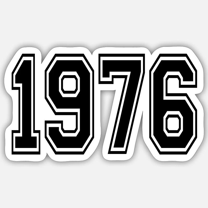 1976 - Sticker Größe S (10 x 10 cm) - Mattweiß