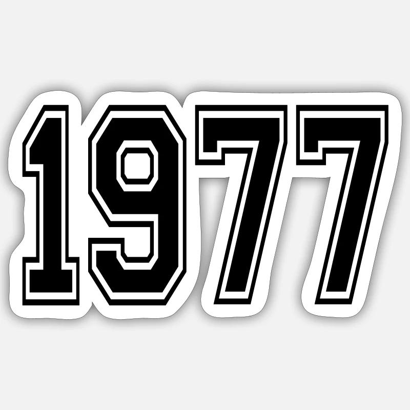 1977 - Sticker size S (10 x 10 cm) - white matte