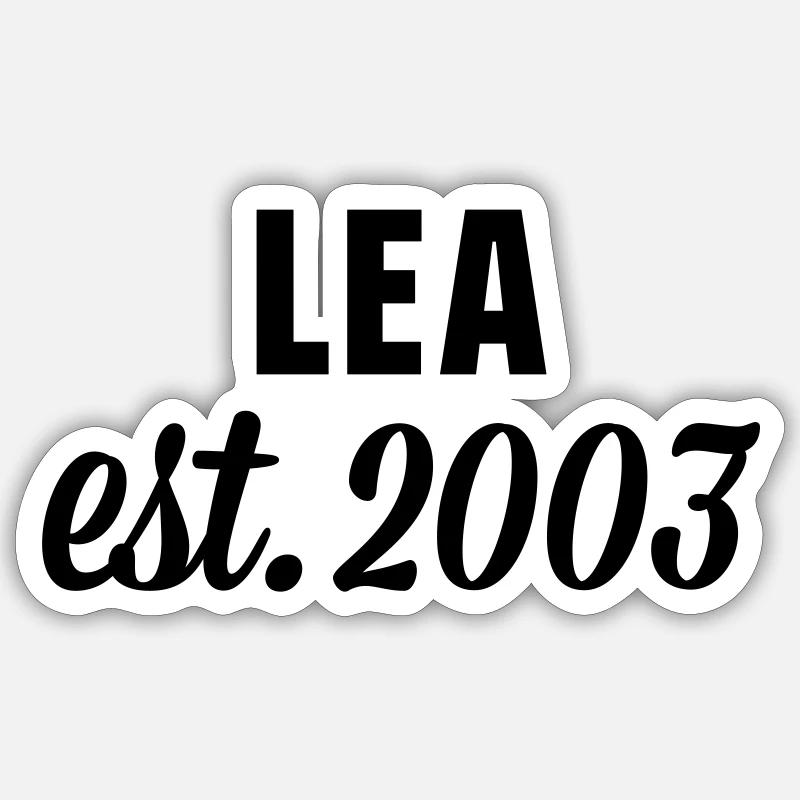 Lea est 2003 Sticker Größe S (10 x 10 cm)