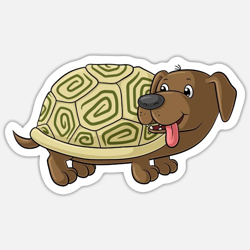 Cute cartoon Dachshund Toad - Sticker size S (10 x 10 cm) - white matte