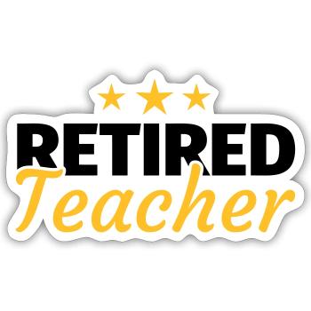 Lehrer Rente Pension Geschenk - Sticker Größe S (10 x 10 cm) - Mattweiß - Vorne