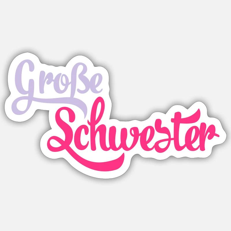 schwester Sticker Größe S (10 x 10 cm)