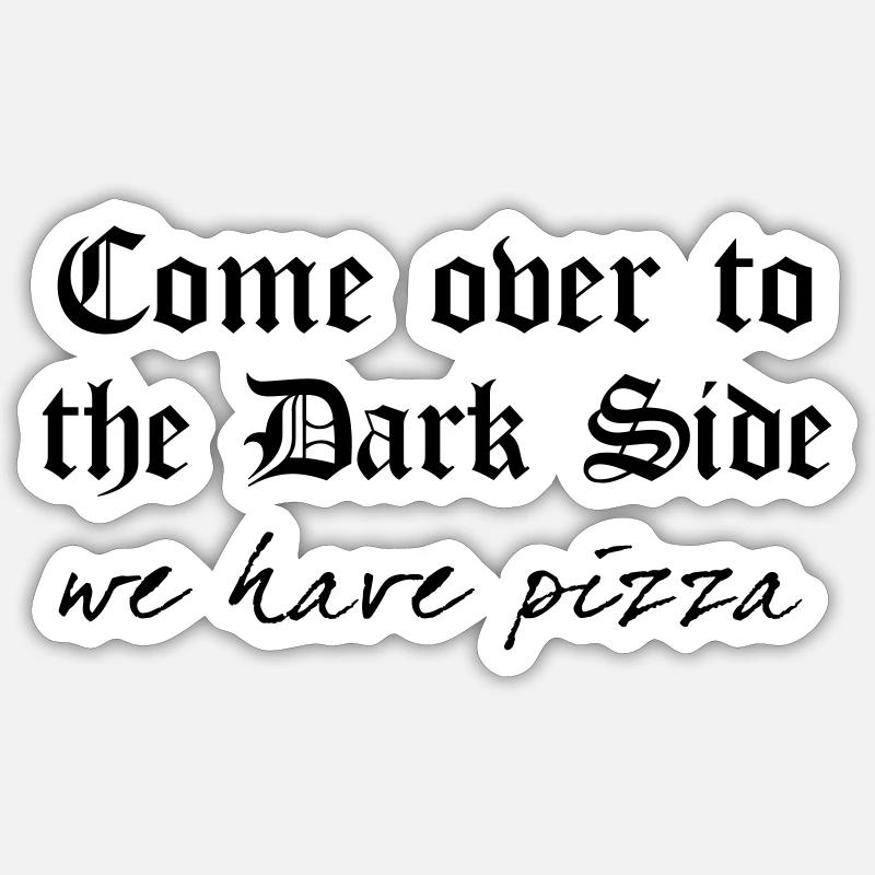Darkside - Sticker taille S (10 x 10 cm) - blanc mat