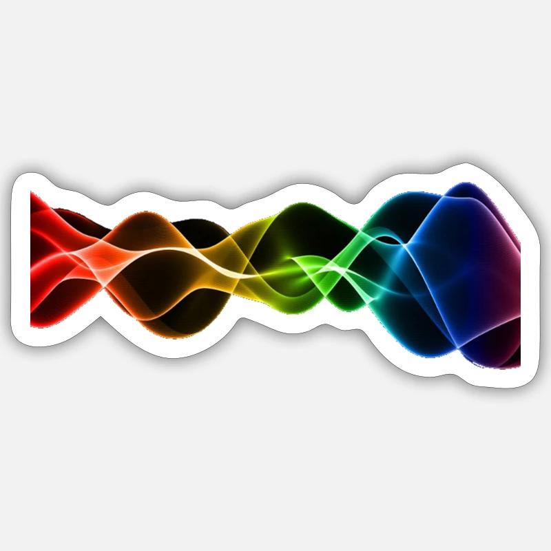 Vibrations de fréquence Vibrations Hertz - Sticker taille S (10 x 10 cm) - blanc mat