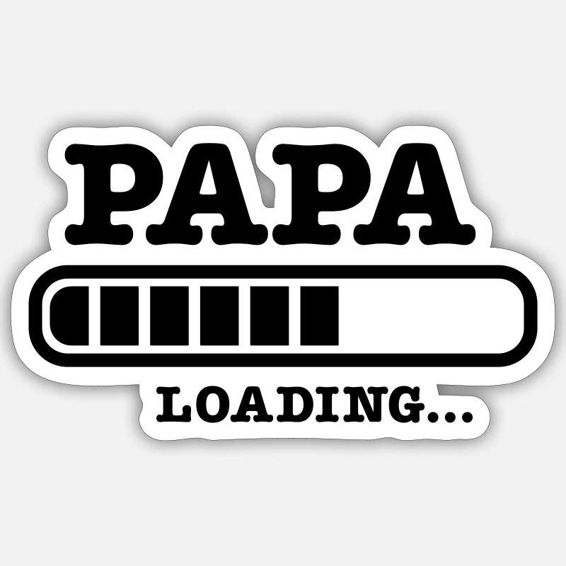 papa loading baby Sticker size S (10 x 10 cm)