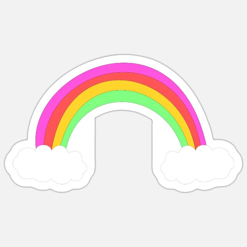 rainbow - Sticker size S (10 x 10 cm) - white matte