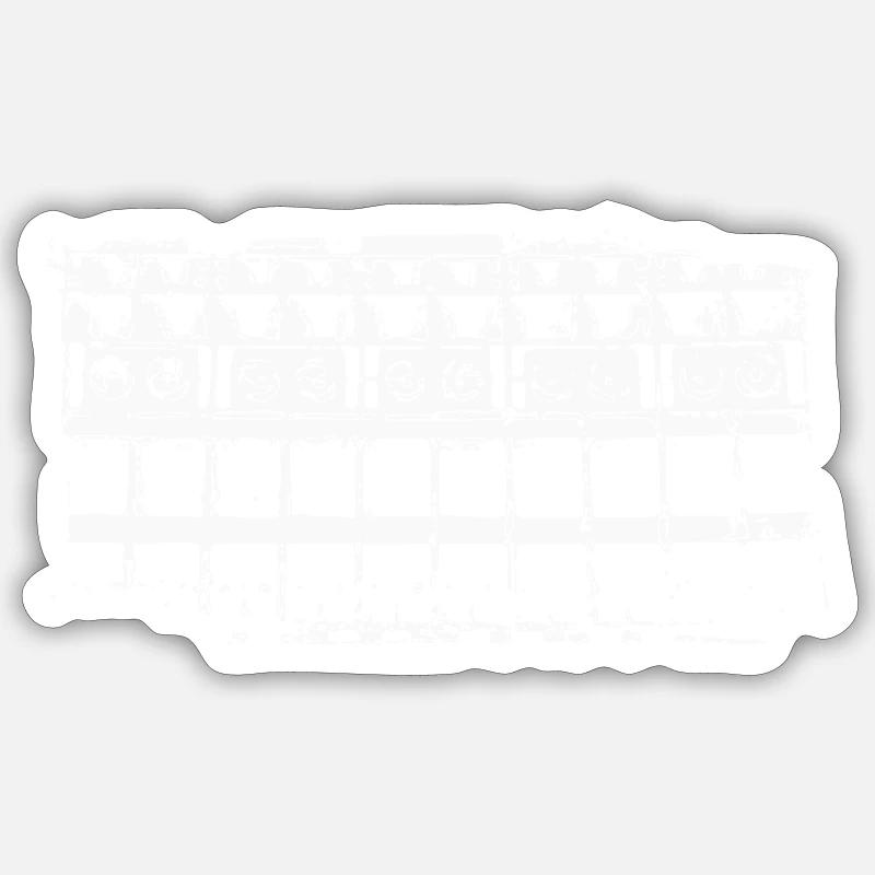 Système de son - Sticker taille S (10 x 10 cm) - blanc mat