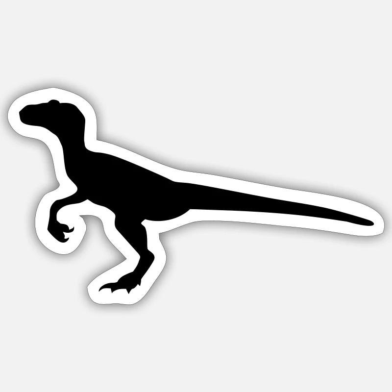 Dinosaurier - Sticker Größe S (10 x 10 cm) - Mattweiß
