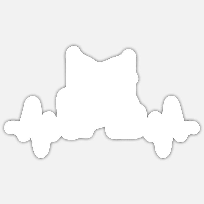 gerüstbauer handwerker dachdecker geschenk shirt - Sticker Größe S (10 x 10 cm) - Mattweiß