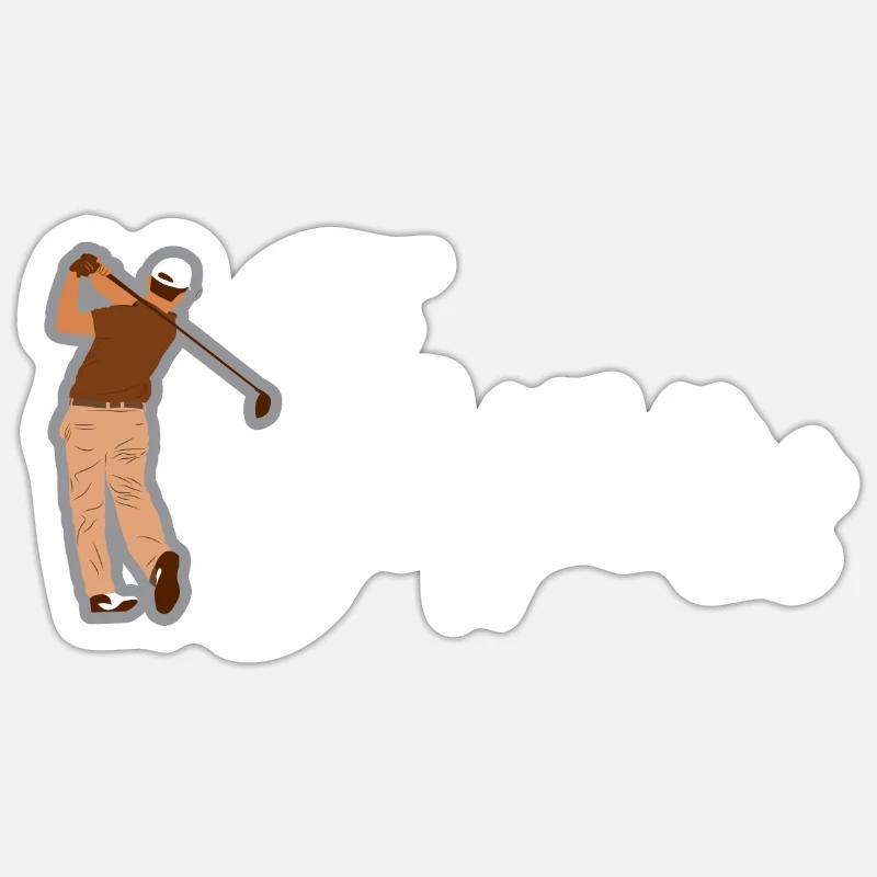 Le passe-temps du golf de Golffather - Sticker taille S (10 x 10 cm) - blanc mat