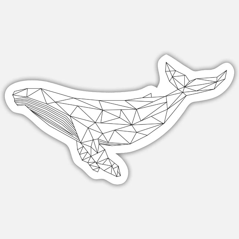 Wal "Geo Black" Sticker Größe S (10 x 10 cm)