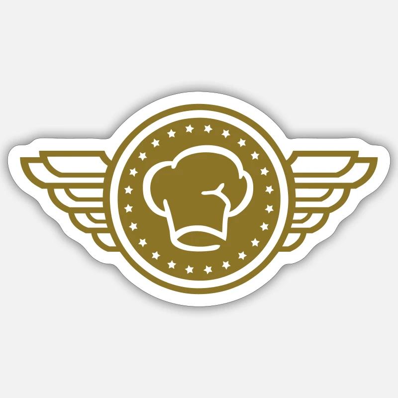 Cooking Crest 01 - Sticker size S (10 x 10 cm) - white matte