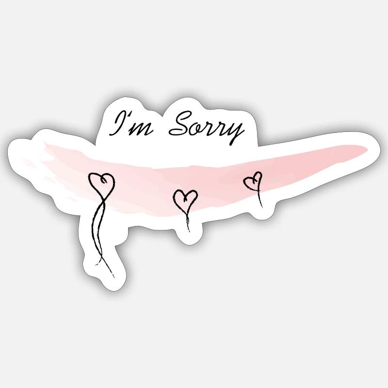 sorry - Sticker Größe S (10 x 10 cm) - Mattweiß