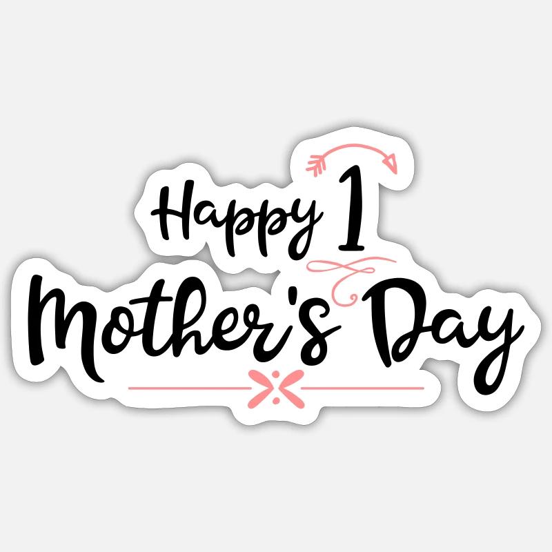 Muttertag - Sticker Größe S (10 x 10 cm) - Mattweiß