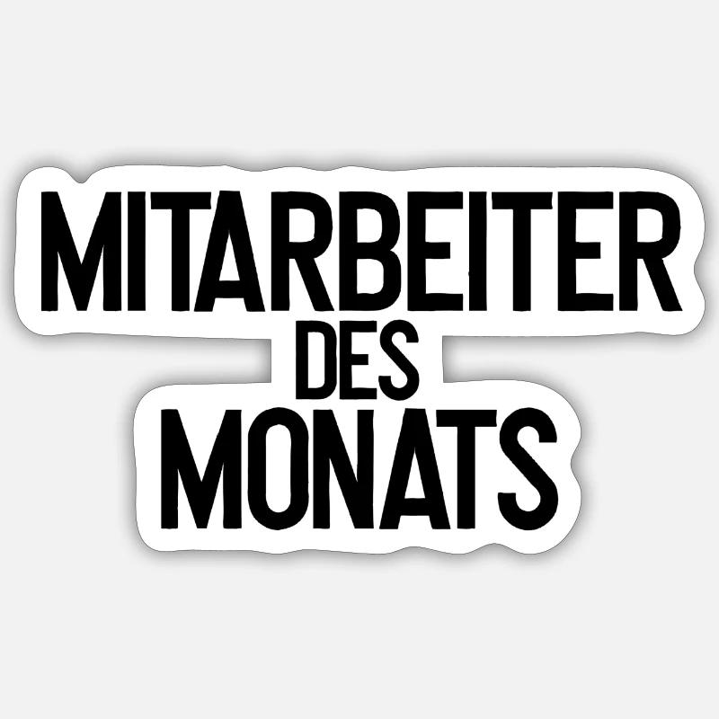 Mitarbeiter des Monats Sticker Größe S (10 x 10 cm)