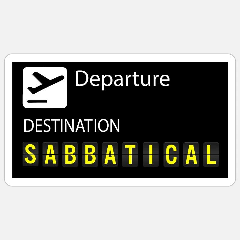 Sabbatical - Sticker Größe S (10 x 10 cm) - Mattweiß