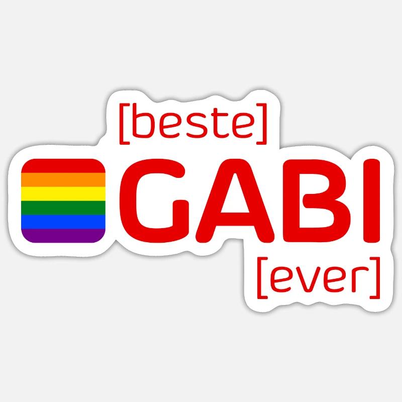 [beste] GABI [ever] - Sticker Größe S (10 x 10 cm) - Mattweiß
