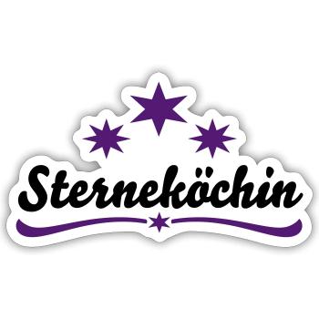 sternekoechin - Sticker Größe S (10 x 10 cm) - Mattweiß - Vorne