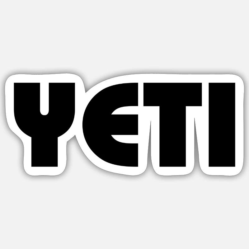 Yeti - Sticker Größe S (10 x 10 cm) - Mattweiß